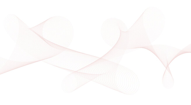Pink wavy line pattern background. Abstract halftone undulate flowing particle lines. 