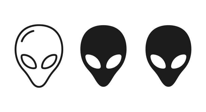 Alien heads in different styles