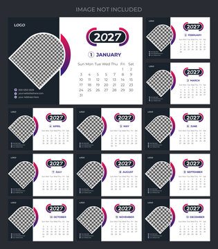 Creative 2027 Calendar Design and monthly planner and date business planning