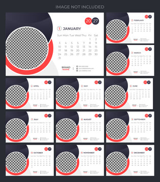 Creative 2027 Calendar Design and monthly planner and date business planning