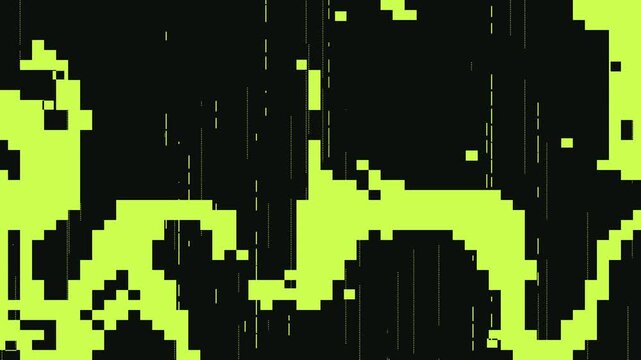Abstract pixel grunge black and green blocks futuristic background