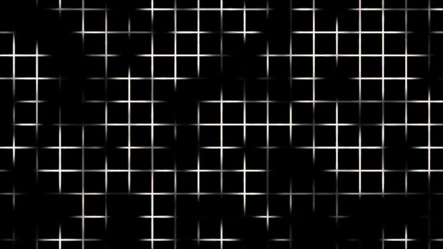 Abstract digital grid line animation, sci-fi overlay creative neon glowing hud network connection data speed graphic design on black background. 4k digital displays