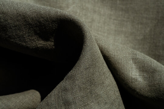 Olive green linen