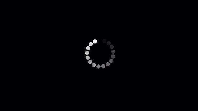 Circular loading progress icon with update text symbol