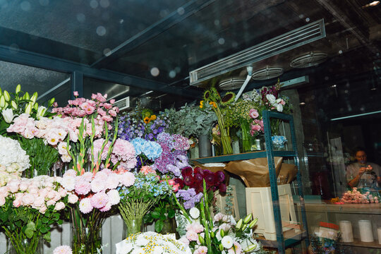 Fresh Flowers Stored in a Florist Cooler