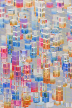 Geometric Cube Matrix Data Abstract 3D Render