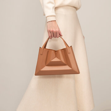 Minimal Beige Handbag Fashion Accessory Style