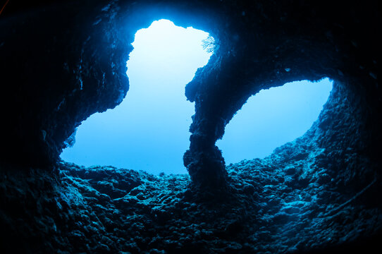 Underwater cave in Miyakojima