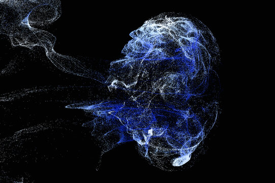 Blue Particle Energy Forms Interacting in Dark Space