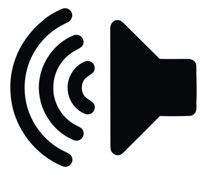 Black speaker icon for audio sound