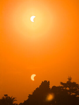 Partial Solar Eclipse Above Malaga