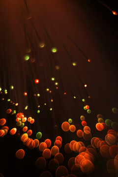 Light Patterns in Dark Space Create Colorful Effects