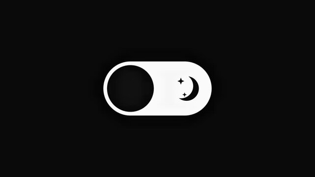 Minimalist toggle switch icon for enabling night mode on a digital interface.