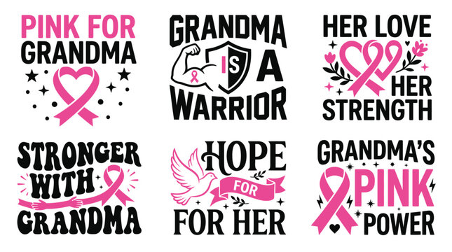 Show your unwavering support and love for a courageous grandma battling breast cancer with these inspirational and empowering designs spreading hope and strength