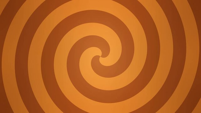 Warm honey orange retro rotating spiral animation looping backdrop