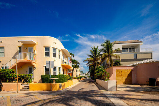 View down Surf Road Hollywood Beach Florida 2026