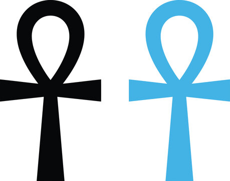 Egyptian ankh symbols set vector