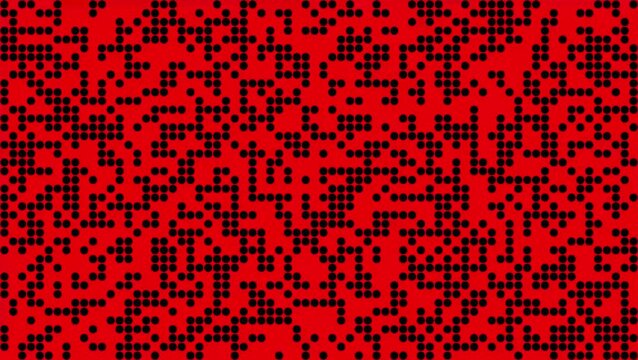 Abstract red background with black dots pattern