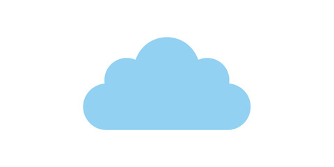 Fototapeta premium Simple light blue cloud icon illustration