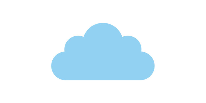 Simple light blue cloud icon illustration