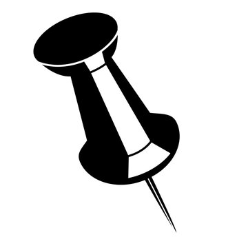 vector illustration of push pin