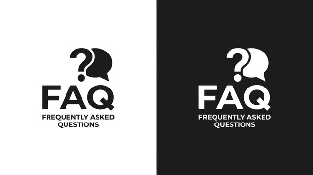 Frequently asked questions faq text label with speech bubble and question mark questions frequently question