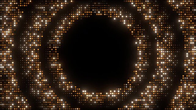 golden abstract circles title background light pattern