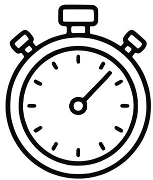 Stopwatch timer icon for time management and productivity tracking tools