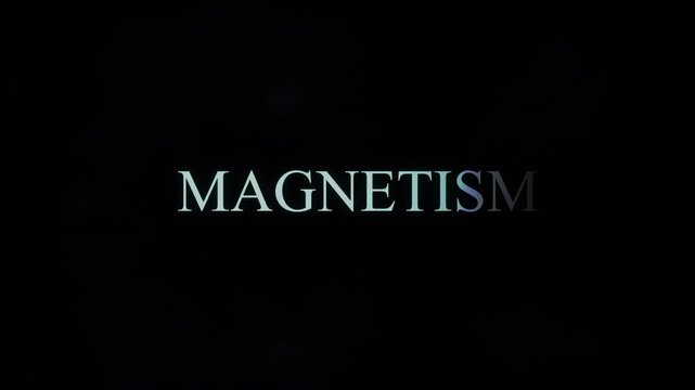 Magnetism Physics Title Animation &ndash; Magnetic Fields, Magnetic Force and Electromagnetism, Educational Intro