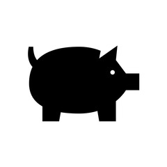 pig glyph icon. piglet side view illustration. © Izwarm