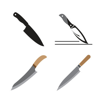 knife logo template illustration