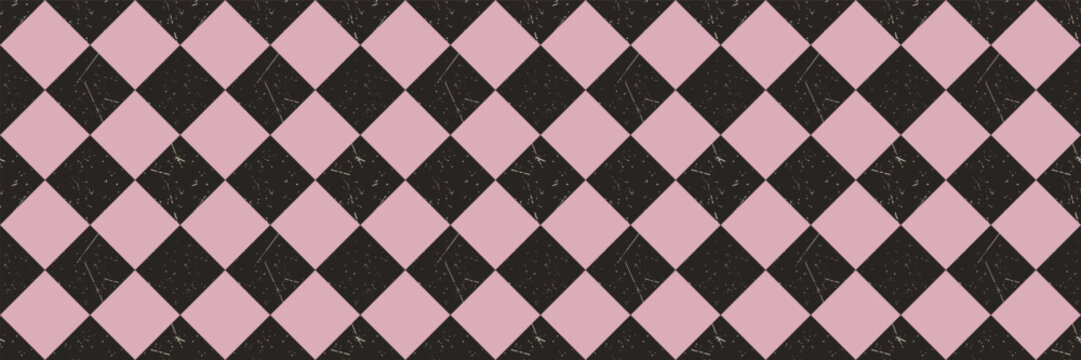 Diamond pink vintage with retro geometry brown and circus pattern seamless.