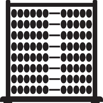 Classic wooden counting abacus vector illustration for elementary school math calculation tool.