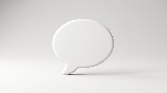 Speech Bubble Icon: A clean, minimalist representation of a speech bubble, perfect for symbolizing communication, dialogue, or ideas in a graphic design context.