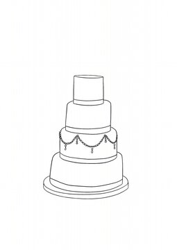 wedding cake vector illustration