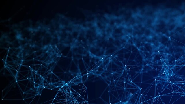 Abstract digital technology background Deep learning neural network and artificial intelligence concept.