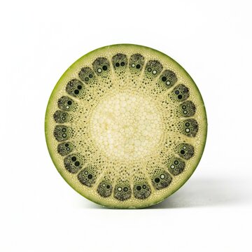 Microscopic Vascular Pattern of Green Bamboo Cross Section Macro