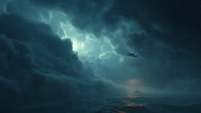 Dark stormy clouds swirling over a dark landscape with glowing light breaking through storm clouds stormy sky gloomy weather ominous clouds overcast