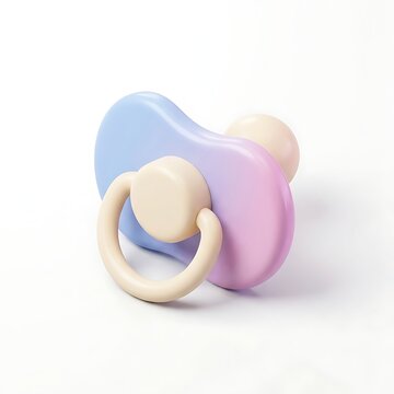 Pastel Baby Pacifier 3D Clay Icon