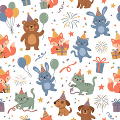 Obraz premium seamless pattern with animals