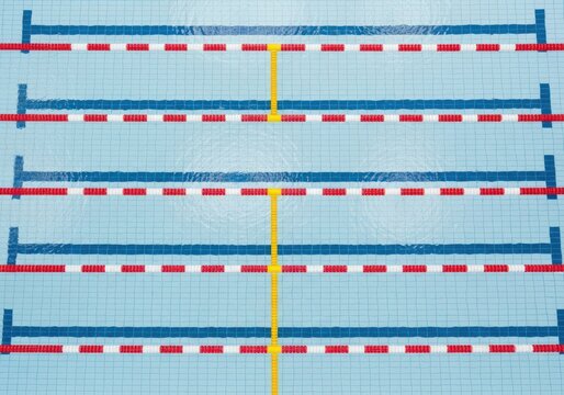 Parallel train tracks with yellow center line