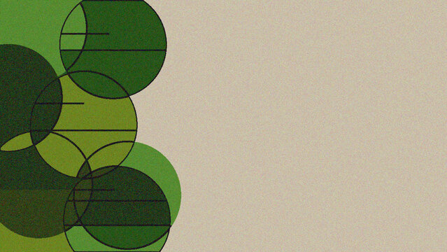 Overlapping green circles create a modern abstract vector pattern