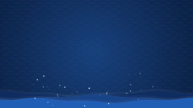 Traditional japanese blue patterned background with subtle flowing waves and floating particles japanese pattern traditional design wave pattern seigaiha pattern asian