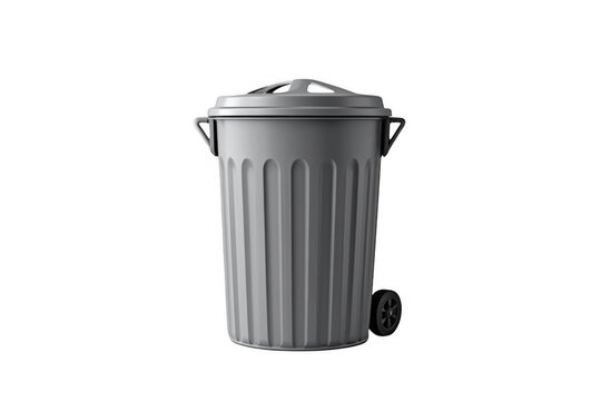 Metal Wheeled Trash Can with Lid