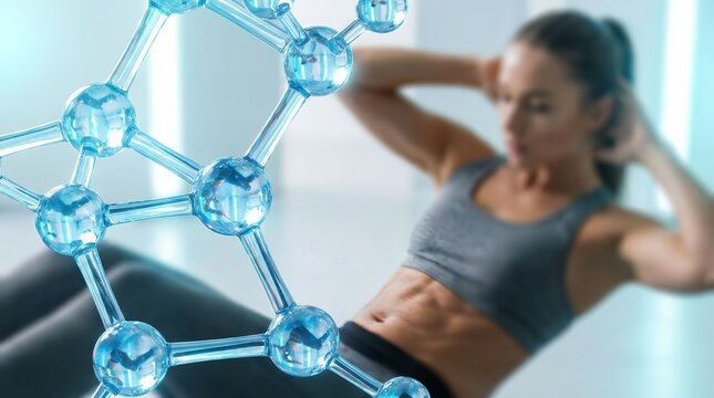 Health optimization through somatotropin hormone and growth hormone molecules for female fitness.