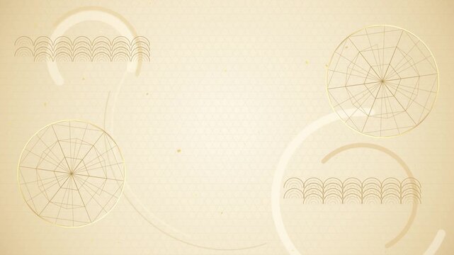 Gold line art geometric shapes and traditional patterns on a textured cream background traditional pattern japanese pattern gold texture minimalist background elegant