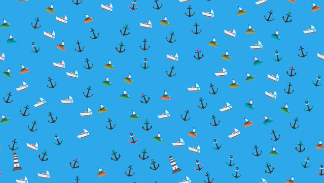 Boats and Anchors Pattern