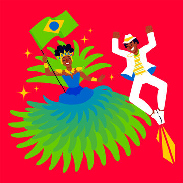 Desfile de Carnaval no Brasil
