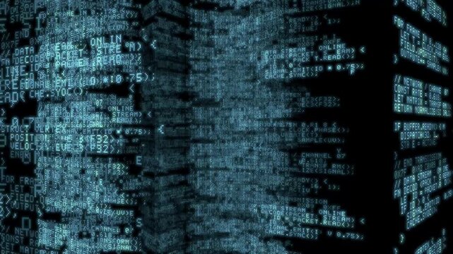 Flying Through a Digital Code Tunnel | Futuristic Technology & Cyber Data Visualization
