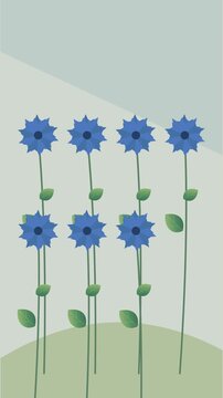 Bleuets de France oscillant dans une sc&egrave;ne de comm&eacute;moration respectueuse